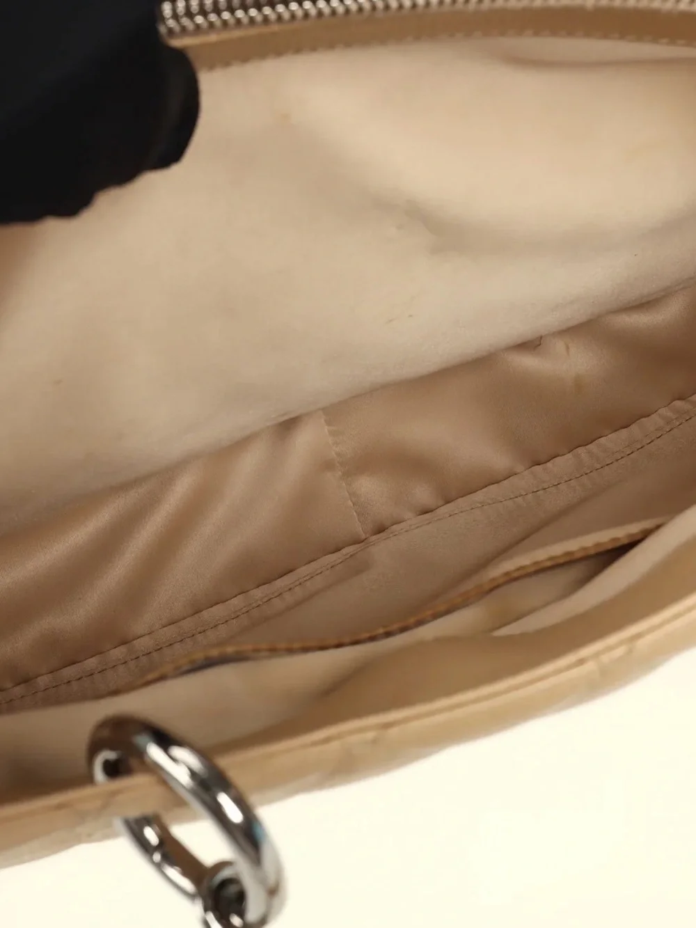 Chanel Beige Quilted Cavier Leather Grand Shopping Tote Bag with Silver hardware